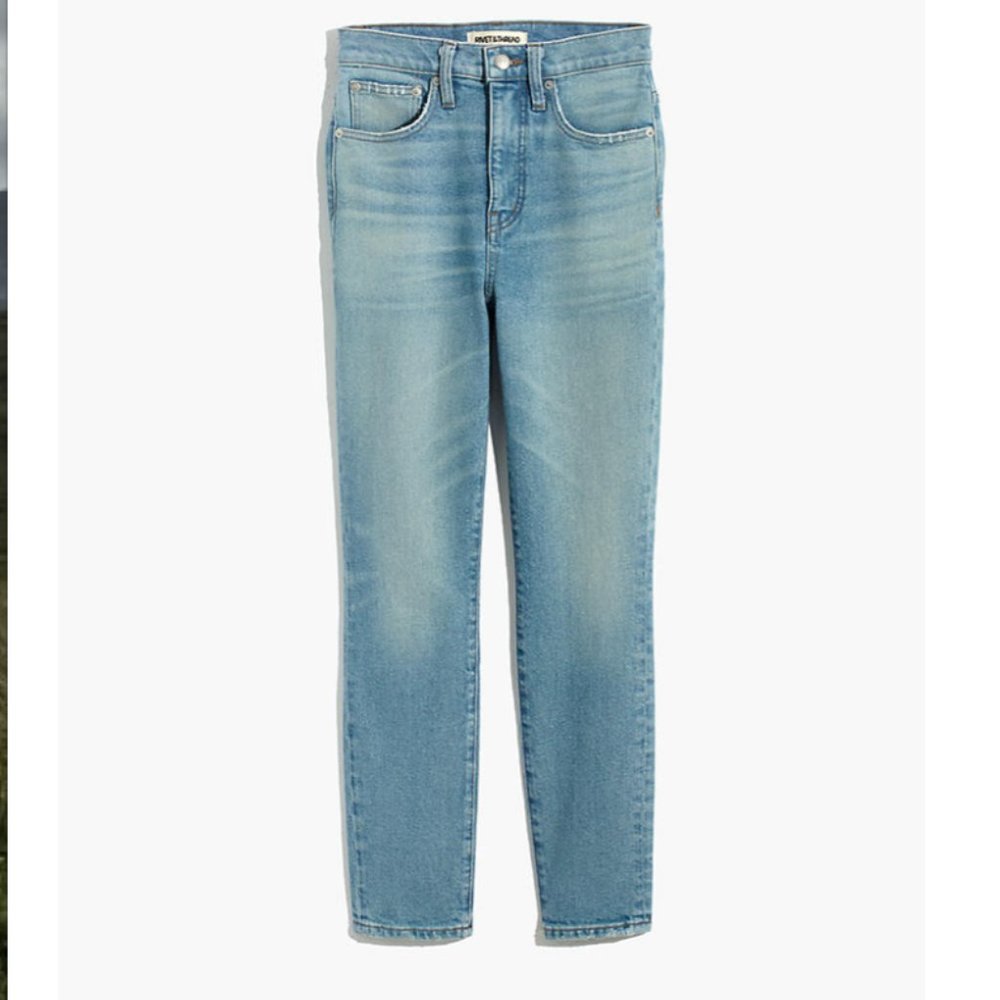 Madewell Rivet & Thread 11" High-Rise Skinny Jeans in Gordon Wash size 31